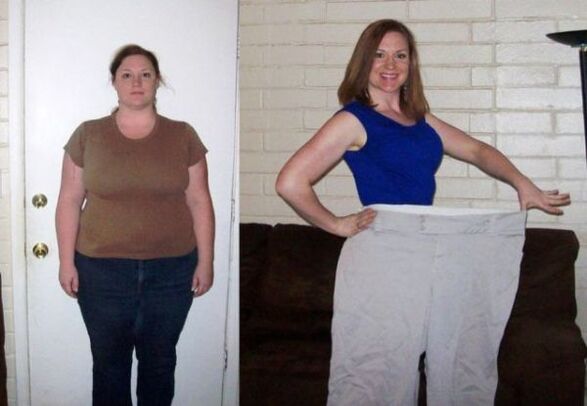 Femmes avant et après avoir suivi un régime alimentaire